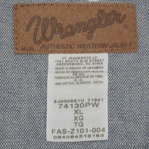 Wrangler Authentic Western Denim Vest (Size XL) - Picture 6 of 6